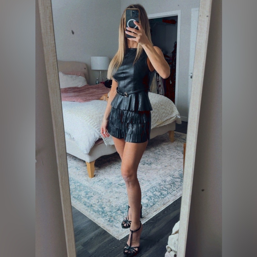 Real Argentinian leather skort